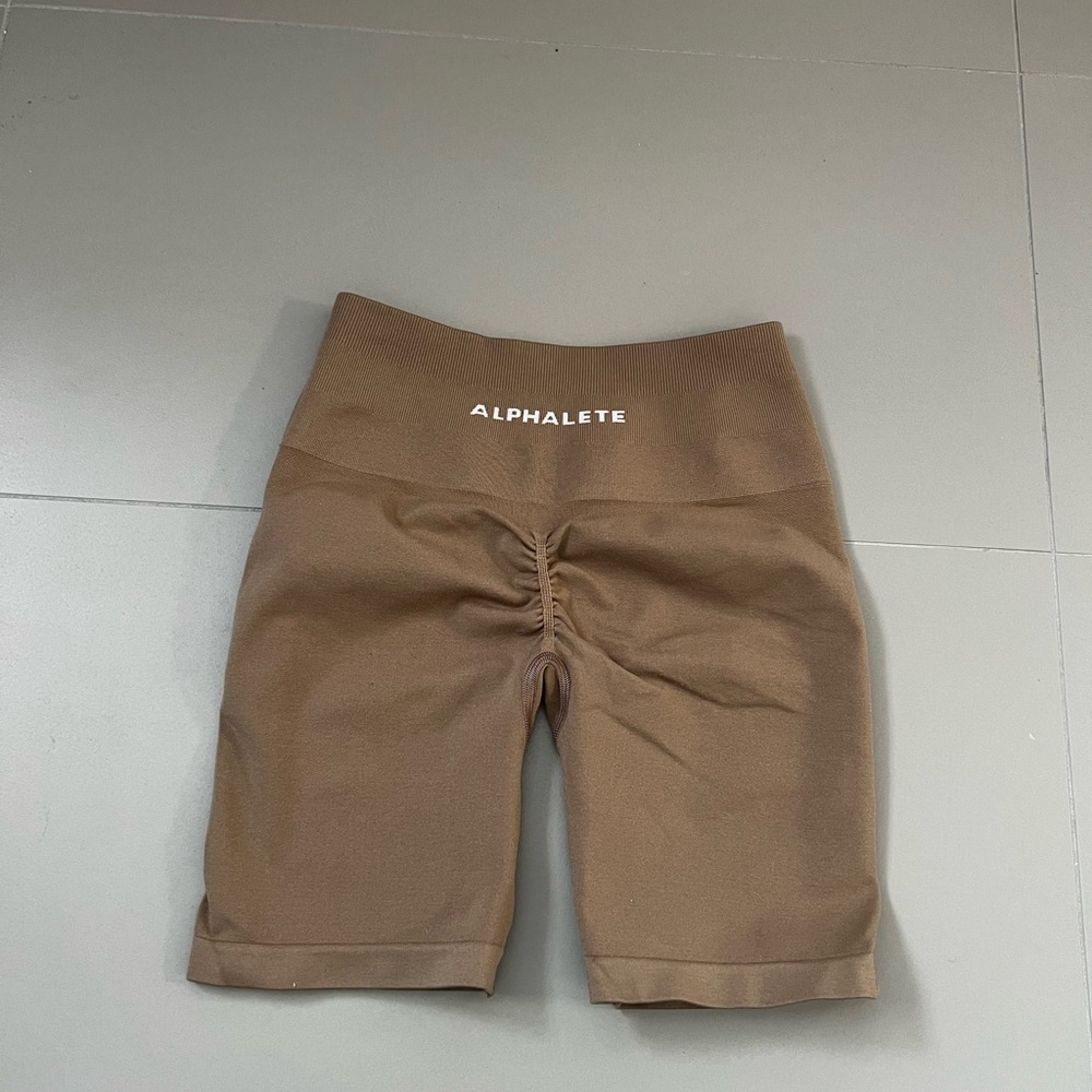 Alphalete Brown Biker Shorts